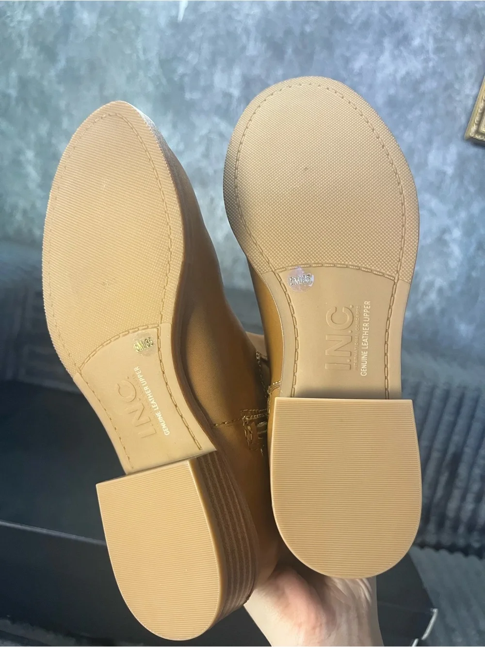 INC International Concepts Tall Over-the-Knee Tan Leather Boots